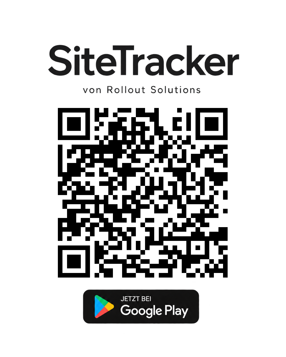 QR-Code zur SiteTracker-Mobile-App im Google Play App Store